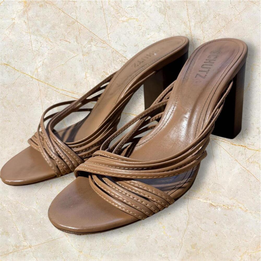 Schutz‎ Strappy Leather Heeled Boho Sandals Size 8